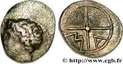 MASSALIA - MARSEILLE (474-410 avant J.-C.) Obole MA, tête à gauche c. 121-82 AC. N° bga_202590 Date : c. 121-82 AC. Métal : argent Diamètre : 11mm Axe des coins : 9h. Poids : 0,65g.   Etat de conserva