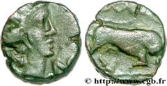 MASSALIA - MARSEILLE (Ve - Ier siècles avant J.-C.) Petit bronze au taureau (hémiobole ?) c. 130-121 AC. N° bga_209363 Date : c. 130-121 AC. Métal : bronze Diamètre : 10,50mm Axe des coins : 6h. Poids