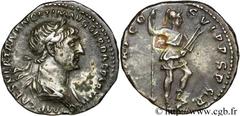 TRAJAN (27/10/97-8/08/117) Marcus Ulpius Traianus Auguste (25/01/98-8/08/117) Denier 116 N° brm_079036 Date : 116 Nom de l'atelier : Rome Métal : argent Diamètre : 18mm Axe des coins : 6h. Poids : 3,3