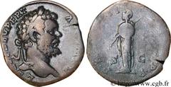 SEPTIME SEVERE (13/04/193-4/02/211) Lucius Septimius Severus Sesterce 195 N° brm_079890 Date : 195 Nom de l'atelier : Rome Métal : cuivre Diamètre : 31,50mm Axe des coins : 6h. Poids : 25,89g. Degré d