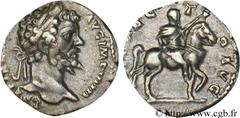 SEPTIME SEVERE (13/04/193-4/02/211) Lucius Septimius Severus Denier 197 N° brm_079919 Date : 197 Nom de l'atelier : Rome Métal : argent Diamètre : 17,5mm Axe des coins : 6h. Poids : 2,61g. Degré de ra