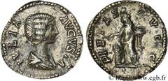 JULIA DOMNA (+217) Julia Domna Augusta (194-217) Denier 204 N° brm_080007 Date : 204 Nom de l'atelier : Rome Métal : argent Diamètre : 18,5mm Axe des coins : 6h. Poids : 3,02g.   Etat de conservation 