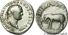 TITUS (1/07/69-13/09/81) Titus Flavius Vespasianus Auguste (24/06/79-13/09/81) Denier 80 N° brm_080178 Date : 80 Nom de l'atelier : Rome Métal : argent Diamètre : 18,5mm Axe des coins : 6h. Poids : 2,