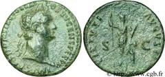 DOMITIEN (12/69-18/09/96) Titus Flavius Domitianus Auguste (13/09/81-18/09/96) As 90-91 N° brm_080626 Date : 90-91 Nom de l'atelier : Rome Métal : cuivre Diamètre : 26mm Axe des coins : 6h. Poids : 8,