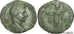 ALEXANDRE SEVERE (10/05/221-22/03/235) Marcus Aurelius Severus Alexander Auguste (13/03/222-22/02/235) As 224 N° brm_081674 Date : 224 Nom de l'atelier : Rome Métal : bronze Diamètre : 24,5mm Axe des 