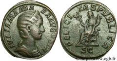 JULIA MAMEE (+235) Julia Mamaea Fille de Julia Mوsa, mère d'Alexandre Sévère - Augusta (221-235) Sesterce 230 N° brm_081841 Date : 230 Nom de l'atelier : Rome Métal : bronze Diamètre : 32mm Axe des co
