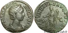 JULIA MAMEE (+235) Julia Mamaea Fille de Julia Mوsa, mère d'Alexandre Sévère - Augusta (221-235) Sesterce 232 N° brm_081847 Date : 232 Nom de l'atelier : Rome Métal : cuivre Diamètre : 29mm Axe des co