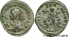 PROBUS (06-07/276-09/282) Marcus Aurelius Probus Aurelianus 277 N° brm_096820 Date : 277 Nom de l'atelier : Siscia Métal : billon Diamètre : 23,5mm Axe des coins : 12h. Poids : 3,16g. Degré de rareté 