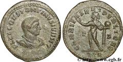 CONSTANTIN II (1/03/317-04/340) Flavius Claudius Julius Constantinus César (1/03/317-9/09/337) Centenionalis ou nummus 317 N° brm_097382 Date : 317 Nom de l'atelier : Trèves Métal : cuivre Diamètre : 