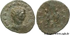 AURELIEN (07/270-09/275) Lucius Domitius Aurelianus Antoninien été 271 N° brm_106505 Date : été 271 Nom de l'atelier : Milan Métal : billon Diamètre : 22,00mm Axe des coins : 12h. Poids : 2,68g. Degré