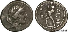 JULES CESAR (13/07/100-15/03/44 avant J.-C.) Caius Julius Cوsar Denier 47-46 AC. N° brm_113633 Date : 47-46 AC. Nom de l'atelier : Afrique, avec César Métal : argent Diamètre : 17,5mm Axe des coins : 