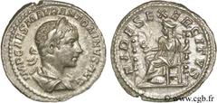 ELAGABAL (16/05/218-12/03/222) Marcus Aurelius Antoninus Denier 218 N° brm_113692 Date : 218 Nom de l'atelier : Rome Métal : argent Diamètre : 19mm Axe des coins : 6h. Poids : 2,79g. Degré de rareté :