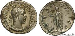 ALEXANDRE SEVERE (10/05/221-22/03/235) Marcus Aurelius Severus Alexander Auguste (13/03/222-22/02/235) Denier 232 N° brm_113703 Date : 232 Nom de l'atelier : Rome Métal : argent Diamètre : 19,5mm Axe 