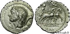 MEMMIA (106 avant J.-C.) Lucius Memmius Galerius Denier serratus 106 AC. N° brm_115256 Date : 106 AC. Nom de l'atelier : Rome Métal : argent Diamètre : 19,00mm Axe des coins : 9h. Poids : 3,94g. Etat 