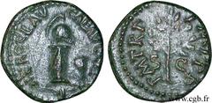 NERON (13/10/54-9/06/68) Nero Claudius Cوsar Drusus Germanicus Quadrans 64 N° brm_115334 Date : 64 Nom de l'atelier : Rome Métal : cuivre Diamètre : 14,00mm Axe des coins : 6h. Poids : 2,06g.   Etat d