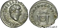 TITUS (1/07/69-13/09/81) Titus Flavius Vespasianus Auguste (24/06/79-13/09/81) Denier 80 N° brm_115361 Date : 80 Nom de l'atelier : Rome Métal : argent Diamètre : 18,00mm Axe des coins : 5h. Poids : 3