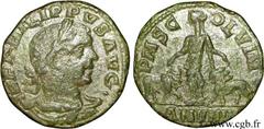 PHILIPPE II (05/244-09/249) Marcus Julius Philippus Auguste (04/247-09/249) Sesterce 247-248 N° brm_115679 Date : 247-248 Nom de l'atelier : Viminacium Métal : cuivre Diamètre : 27,50mm Axe des coins 