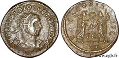 DIOCLETIEN (20/11/284-1/05/305) Caius Aurelius Valerius Diocletianus Auguste (20/11/284-1/05/305) Aurelianus 284-285 N° brm_115849 Date : 284-285 Nom de l'atelier : Tripolis Métal : billon Diamètre : 