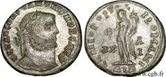 CONSTANCE Ier CHLORE (1/03/293-25/07/306) Flavius Valerius Constantius César (1/03/293-1/05/305) Follis ou nummus 301 N° brm_115888 Date : 301 Nom de l'atelier : Alexandrie Métal : cuivre Diamètre : 2