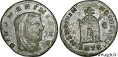 GALERE (+5/05/311) Consécration de Licinius Ier Follis ou nummus 311 N° brm_115898 Date : 311 Nom de l'atelier : Thessalonique Métal : cuivre Diamètre : 24,00mm Axe des coins : 6h. Poids : 4,77g. Degr