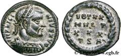 LICINIUS Ier (11/08/308-09/324) Valerius Licinianus Licinius Centenionalis ou nummus 318-319 N° brm_123135 Date : 318-319 Nom de l'atelier : Thessalonique Métal : cuivre Diamètre : 18,00mm Axe des coi