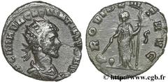 QUINTILLE (08-10 ou 11/270) Marcus Aurelius Claudius Quintillus Antoninien 270 N° brm_123400 Date : 270 Nom de l'atelier : Rome Métal : billon Diamètre : 19,50mm Axe des coins : 6h. Poids : 2,98g. Deg