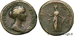 FAUSTINE JEUNE (+175) Annia Galeria Faustina Augusta (146-175) Sesterce 148-152 N° brm_123616 Date : 148-152 Nom de l'atelier : Rome Métal : bronze Diamètre : 32,5mm Axe des coins : 6h. Poids : 26,10g