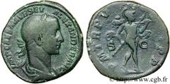 ALEXANDRE SEVERE (10/05/221-22/03/235) Marcus Aurelius Severus Alexander Auguste (13/03/222-22/02/235) Sesterce 226 N° brm_123625 Date : 226 Nom de l'atelier : Rome Métal : cuivre Diamètre : 30mm Axe 
