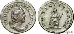 ETRUSCILLE (+251) Herennia Cupressenia Etruscilla Femme de Trajan Dèce, mère d'Hérennius Etruscus et d'Hostilien - Augusta (249-251) Antoninien 250 N° brm_123635 Date : 250 Nom de l'atelier : Rome Mét