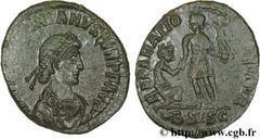 VALENTINIEN II (17/11/375-15/05/392) Flavius Valentinianus Maiorina pecunia, (MB, ئ 2) 378-383 N° brm_124651 Date : 378-383 Nom de l'atelier : Siscia Métal : cuivre Diamètre : 23,5mm Axe des coins : 1