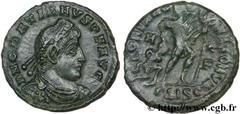 GRATIEN (24/08/367-25/08/383) Flavius Gratianus Nummus, (PB, ئ 3) 367-375 N° brm_125807 Date : 367-375 Nom de l'atelier : Siscia Métal : cuivre Diamètre : 17,5mm Axe des coins : 1h. Poids : 2,31g. Eta