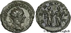 TRAJAN DECE (07/249-06/251) Caius Messius Quintus Traianus Decius Antoninien 250 N° brm_126269 Date : 250 Nom de l'atelier : Rome Métal : billon Diamètre : 21mm Axe des coins : 6h. Poids : 3,72g. Etat