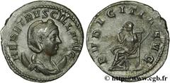 ETRUSCILLE (+251) Herennia Cupressenia Etruscilla Femme de Trajan Dèce, mère d'Hérennius Etruscus et d'Hostilien - Augusta (249-251) Antoninien 250 N° brm_126278 Date : 250 Nom de l'atelier : Rome Mét
