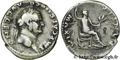 VESPASIEN (1/07/69-24/06/79) Titus Flavius Sabinus Vespasianus Denier 73 N° brm_126334 Date : 73 Nom de l'atelier : Rome Métal : argent Diamètre : 18,00mm Axe des coins : 12h. Poids : 3,34g.   Etat de