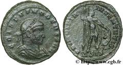 CRISPUS (1/04/317-09/326) Flavius Julius Crispus César (317-326) Follis ou nummus 317 N° brm_126429 Date : 317 Nom de l'atelier : Siscia Métal : cuivre Diamètre : 19mm Axe des coins : 6h. Poids : 3,17