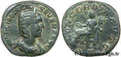 OTACILIA SEVERA (+249) Marcia Otacilia Severa Femme de Philippe Ier, mère de Philippe II - Augusta (244-249) Sesterce 246 N° brm_126611 Date : 246 Nom de l'atelier : Rome Métal : cuivre Diamètre : 29m