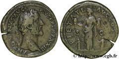 ANTONIN LE PIEUX (25/02/138-7/03/161) Titus Aurelius Fulvus Boionius Arrius Antoninus Auguste (10/07/138-7/03/161) Sesterce 159-160 N° brm_130393 Date : 159-160 Nom de l'atelier : Rome Métal : bronze 