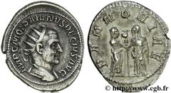 TRAJAN DECE (07/249-06/251) Caius Messius Quintus Traianus Decius Antoninien 251 N° brm_130435 Date : 251 Nom de l'atelier : Rome Métal : billon Diamètre : 20,00mm Axe des coins : 1h. Poids : 4,16g. D