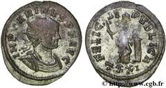 CARIN (10/282-09/285) Marcus Aurelius Carinus Auguste (03/283-09/285) Aurelianus 03-06/283 N° brm_130475 Date : 03-06/283 Nom de l'atelier : Ticinum Métal : cuivre Diamètre : 22,00mm Axe des coins : 1