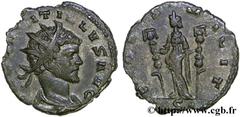 QUINTILLE (08-10 ou 11/270) Marcus Aurelius Claudius Quintillus Antoninien 270 N° brm_130596 Date : 270 Nom de l'atelier : Milan Métal : billon Diamètre : 18,50mm Axe des coins : 6h. Poids : 2,98g. De
