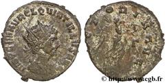 QUINTILLE (08-10 ou 11/270) Marcus Aurelius Claudius Quintillus Antoninien septembre-décembre 270 N° brm_130750 Date : septembre-décembre 270 Nom de l'atelier : Rome Métal : billon Diamètre : 21,00mm 