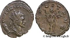 QUINTILLE (08-10 ou 11/270) Marcus Aurelius Claudius Quintillus Antoninien septembre-décembre 270 N° brm_130764 Date : septembre-décembre 270 Nom de l'atelier : Rome Métal : billon Diamètre : 21,00mm 