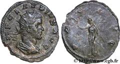 CLAUDE II LE GOTHIQUE (09/268-06-08/270) Marcus Aurelius Claudius Antoninien 269 N° brm_130795 Date : 269 Nom de l'atelier : Siscia Métal : billon Diamètre : 22,00mm Axe des coins : 6h. Poids : 3,57g.