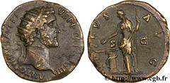 ANTONIN LE PIEUX (25/02/138-7/03/161) Titus Aurelius Fulvus Boionius Arrius Antoninus Auguste (10/07/138-7/03/161) Dupondius 144 N° brm_130925 Date : 144 Nom de l'atelier : Rome Métal : cuivre Diamètr