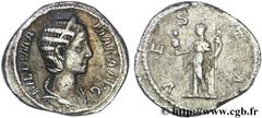JULIA MAMEE (+235) Julia Mamaea Fille de Julia Mوsa, mère d'Alexandre Sévère - Augusta (221-235) Denier 226 N° brm_136240 Date : 226 Nom de l'atelier : Rome Métal : argent Diamètre : 19mm Axe des coin