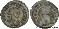 PROBUS (06-07/276-09/282) Marcus Aurelius Probus Aurelianus 280 N° brm_136283 Date : 280 Nom de l'atelier : Siscia Métal : billon Diamètre : 24mm Axe des coins : 7h. Poids : 3,49g.   Etat de conservat