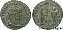 DIOCLETIEN (20/11/284-1/05/305) Caius Aurelius Valerius Diocletianus Auguste (20/11/284-1/05/305) Pseudo aurelianus ou néo-aurelianus 295-296 N° brm_137097 Date : 295-296 Nom de l'atelier : Héraclée M
