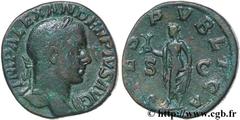 ALEXANDRE SEVERE (10/05/221-22/03/235) Marcus Aurelius Severus Alexander Auguste (13/03/222-22/02/235) Sesterce 232 N° brm_137447 Date : 232 Nom de l'atelier : Rome Métal : cuivre Diamètre : 28mm Axe 