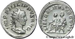 PHILIPPE II (05/244-09/249) Marcus Julius Philippus Auguste (04/247-09/249) Antoninien 249 N° brm_137547 Date : 249 Nom de l'atelier : Rome Métal : billon Diamètre : 22,5mm Axe des coins : 6h. Poids :