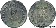LICINIUS II (1/04/317-09/324) Flavius Valerius Constantinus Licinianus Licinius César (317-324) Follis ou nummus 317 N° brm_138627 Date : 317 Nom de l'atelier : Héraclée Métal : cuivre Diamètre : 18mm